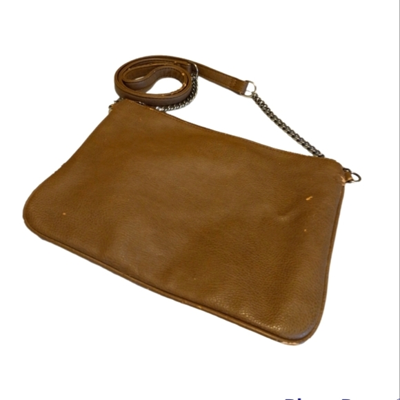 Express women's Purse Faux Leather tan Studded Messenger/Crossbody, Medium. - Picture 6 of 14